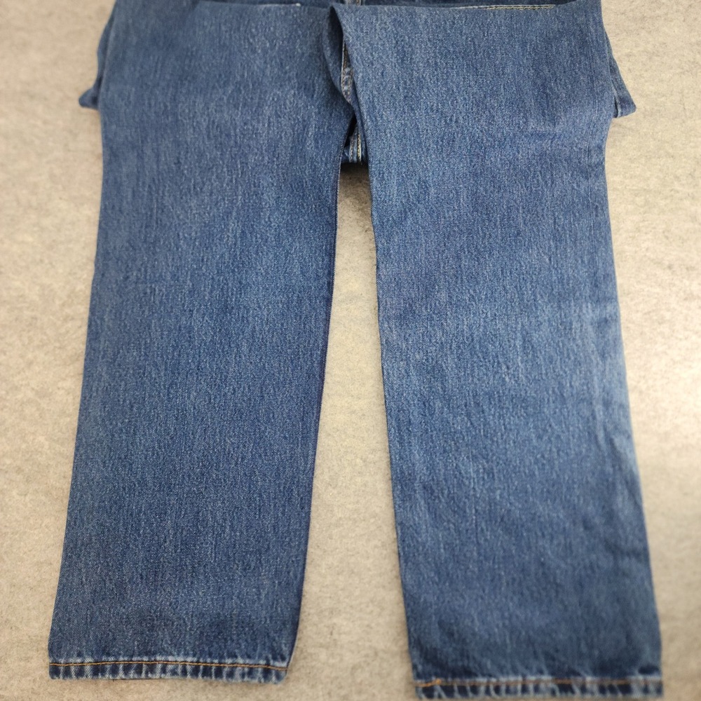 Levi's 505 Blue Straight Leg Regular Fit Denim Jeans Mens 35x32 - Picture 5 of 6